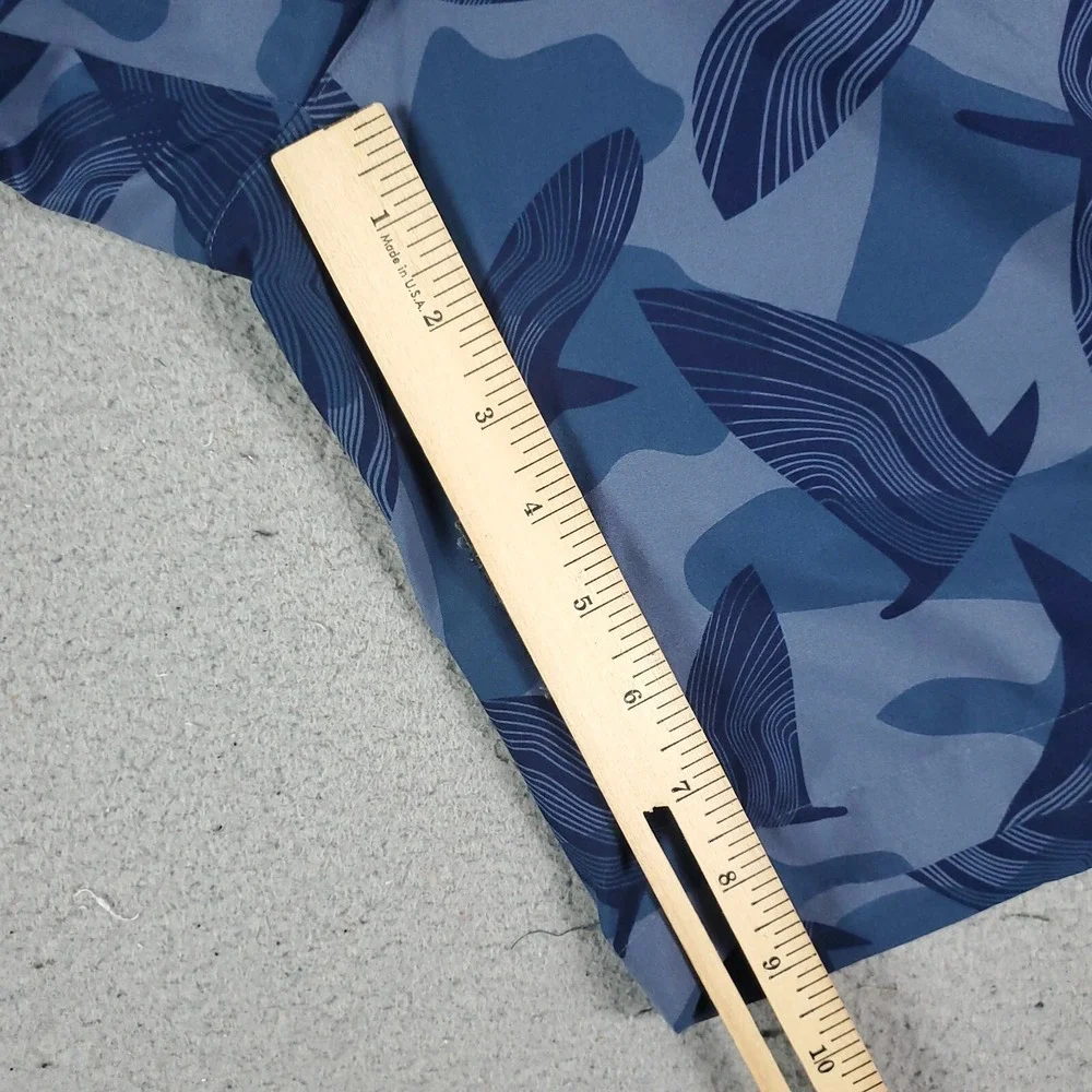 Adidas Shorts Mens Waist Size 34 Blue Bird Print Casual Flat Front Chinos